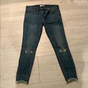 Free People distressed skinny ankle  jeans